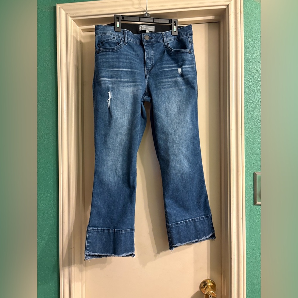 Wit & Wisdom AB Solution Split Hen Kick Flare Distressed Jeans - Picture 5 of 16